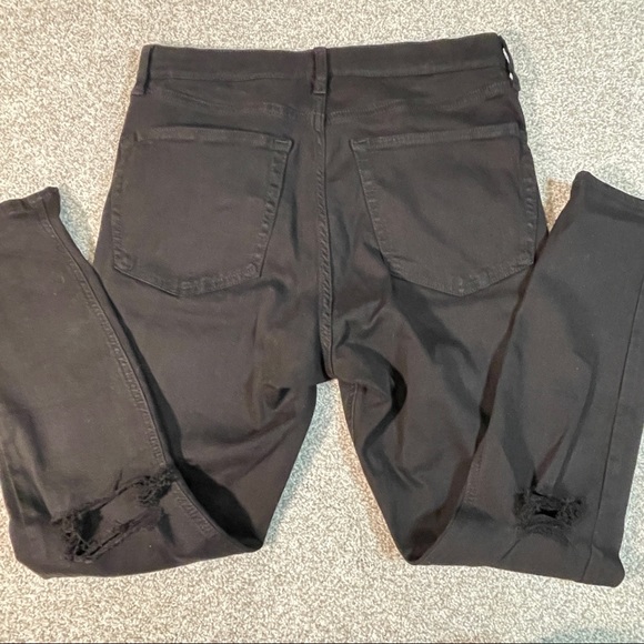 Topshop Jamie High Waisted Skinny Jeans Black Size 10 Petite 32x28 - Picture 2 of 11
